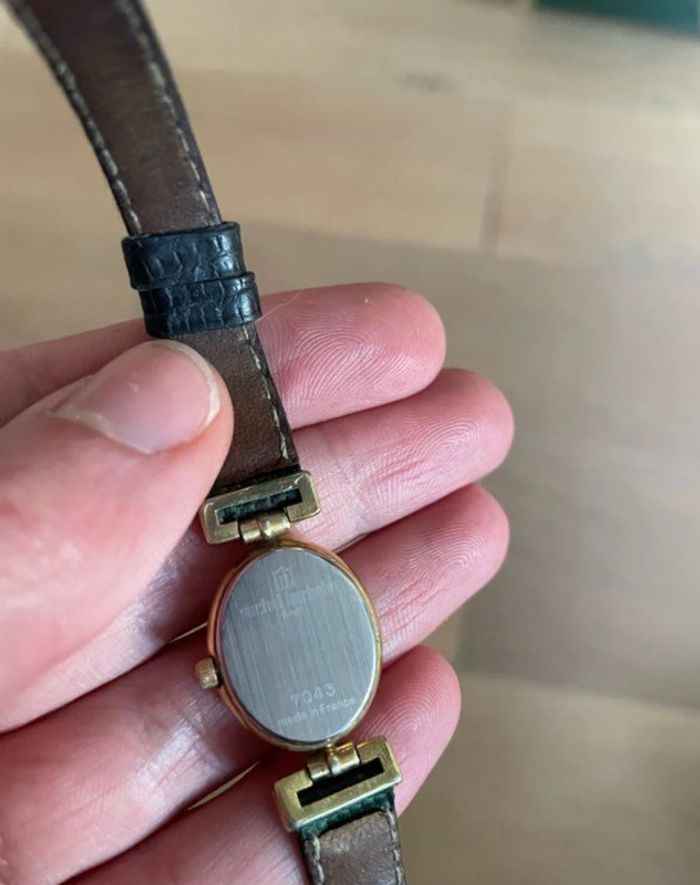 Montre bracelet cuir vintage - Michel Herbelin - photo numéro 2