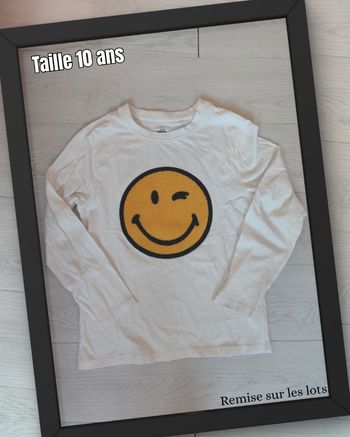 T-shirt ML smiley 🎒 Taille 10 ans 🎒 Orchestra 