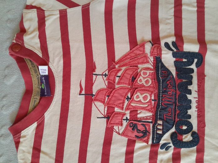 Tee shirt Sergent Major rayé pirates 4 ans - photo numéro 2