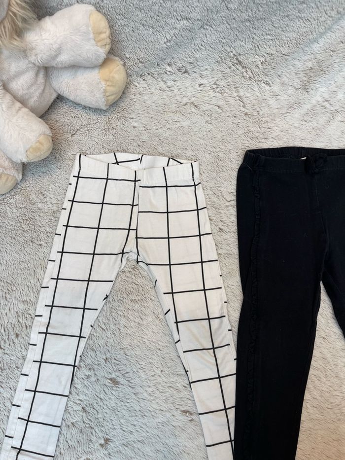 Lot de 2 leggings noir et blanc - Kiabi - photo numéro 4