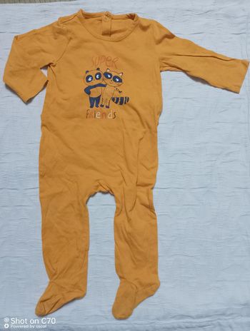 In extenso pyjama coton moutarde 80 cm