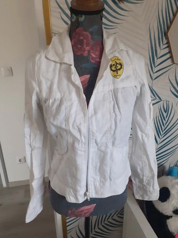 Veste blanche 100% lin S M