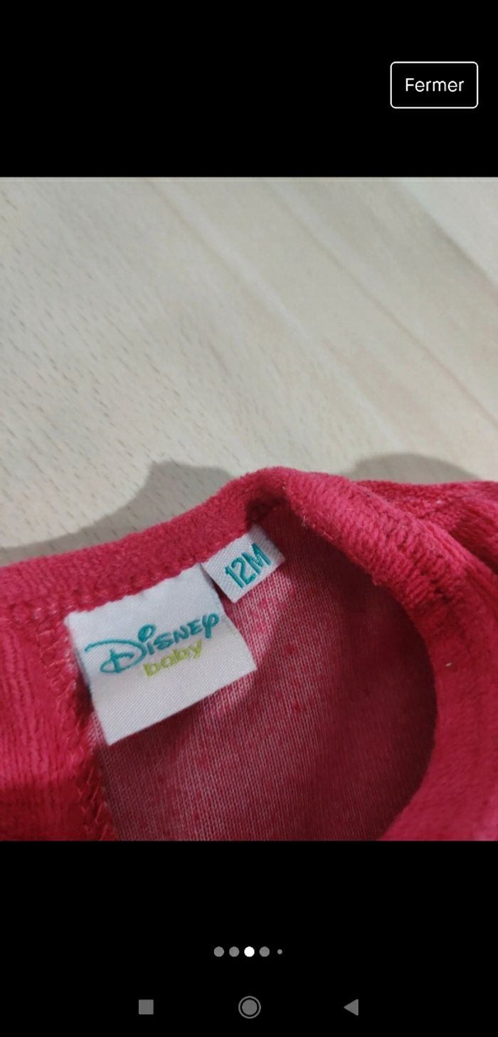 Très jolie robe rouge Minnie 12 mois avec tulle Disney baby - photo numéro 3