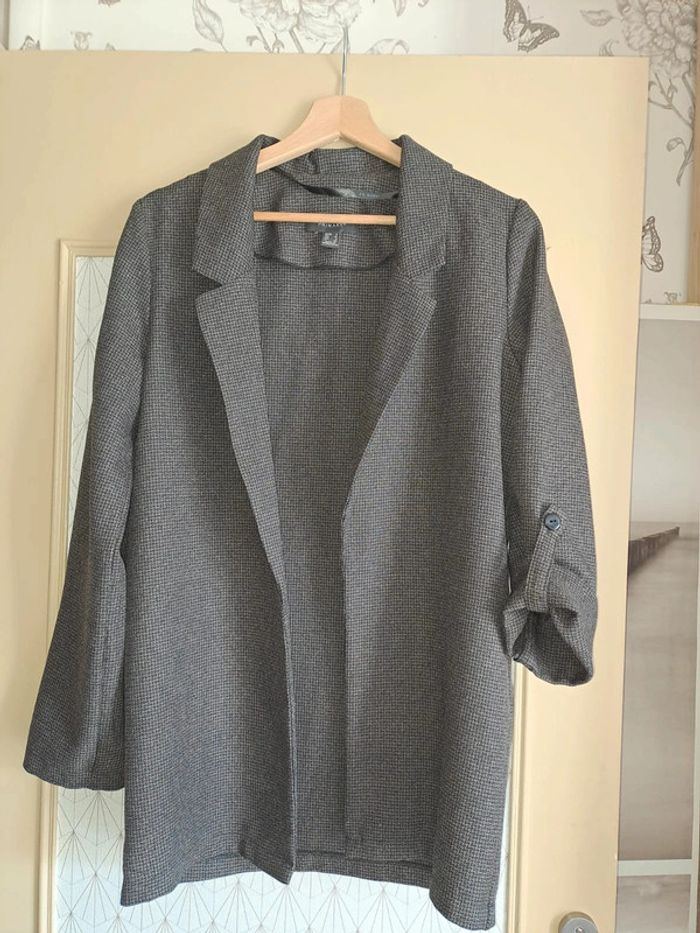 Veste femme pied de poule grise tbe agréable primark 36