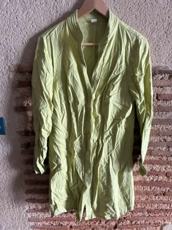 Robe kimono vert pomme