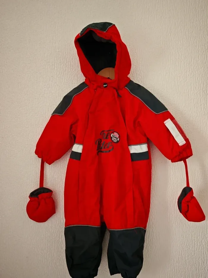 Combinaison ski rouge 18 mois enfant - photo numéro 9