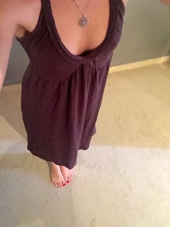 Robe longue brune La Redoute