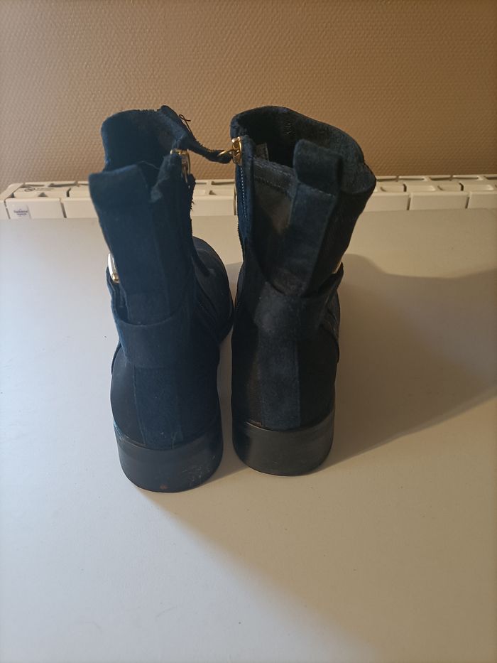 Bottines bleu marine et strench - photo numéro 5