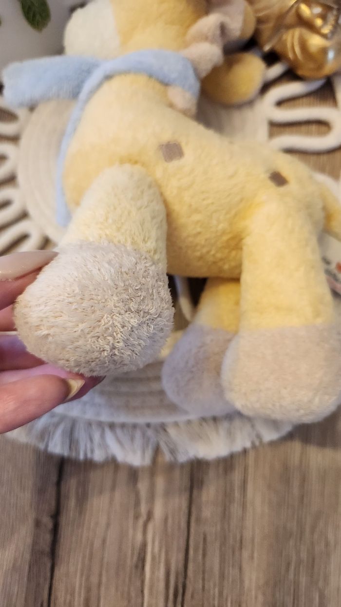 Doudou Girafe Nicotoy Jaune Bleu - photo numéro 8
