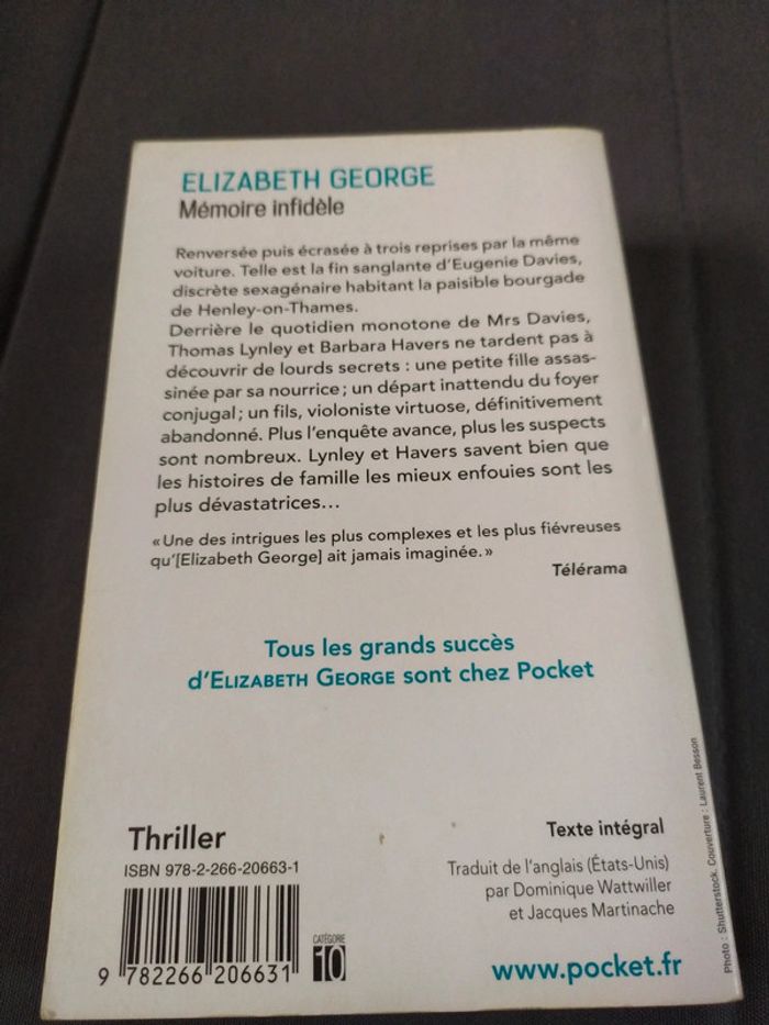 Mémoire infidèle d'Elizabeth George - photo numéro 2