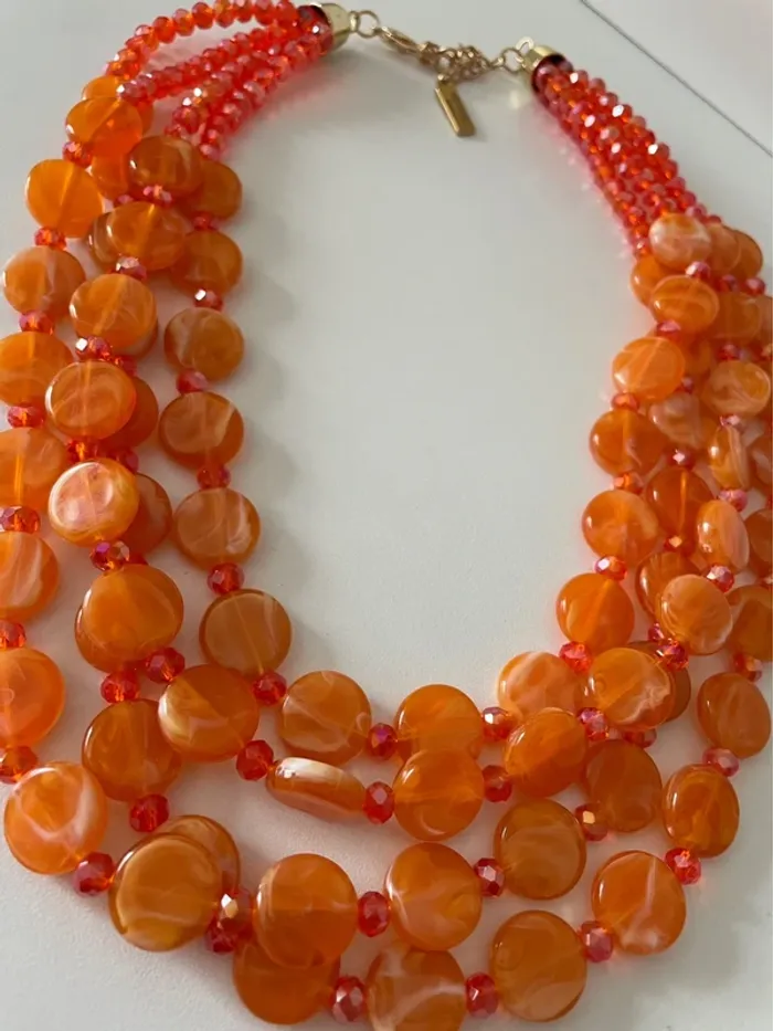 Collier multicouche orange week-end MaxMara - photo numéro 8