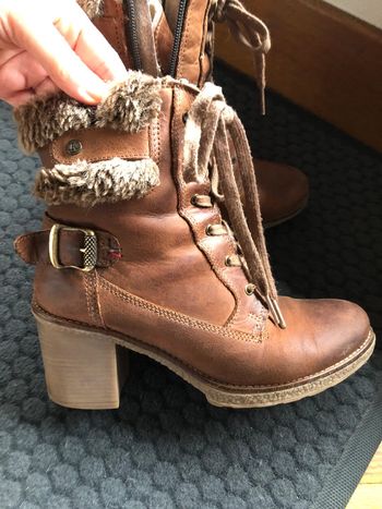 Bottines cuir fourrées