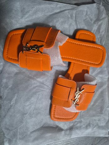 Sandale plate orange