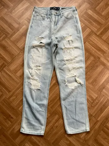 Pantalon jean bleu troué W26 L27 Hollister