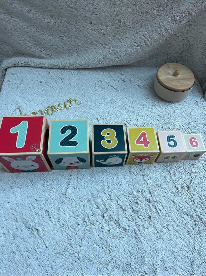 Pyramide de cube en bois multicolore - Janod - photo numéro 3