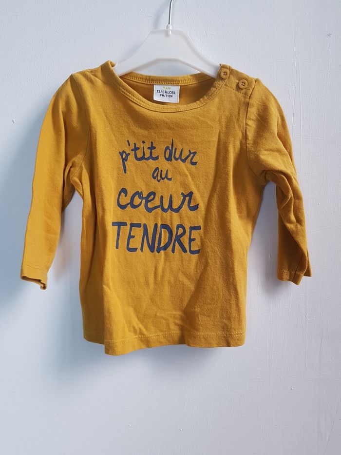 T-shirt + jean gris TAO 9 mois - photo numéro 2