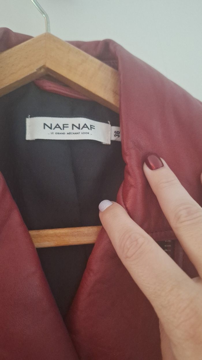 Perfecto cuir véritable Naf Naf - photo numéro 3