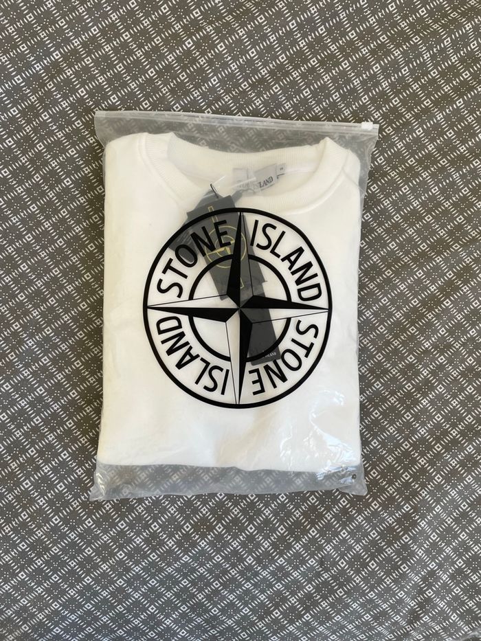 Pull stone island blanc