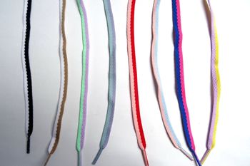 Lacets plats double couleur 120 cm