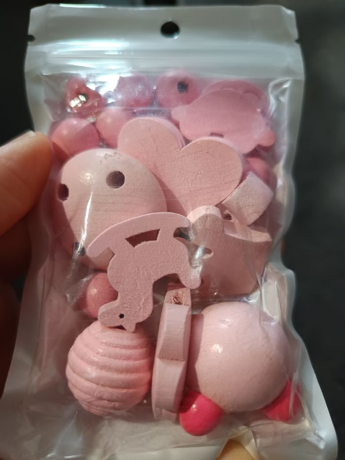 Kit attache tétine rose - photo numéro 2