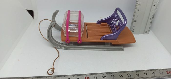 Traîneau marron avec boîte transparente playmobil - photo numéro 2
