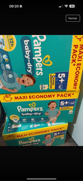 Pampers baby dry taille 5+(12-17) kg