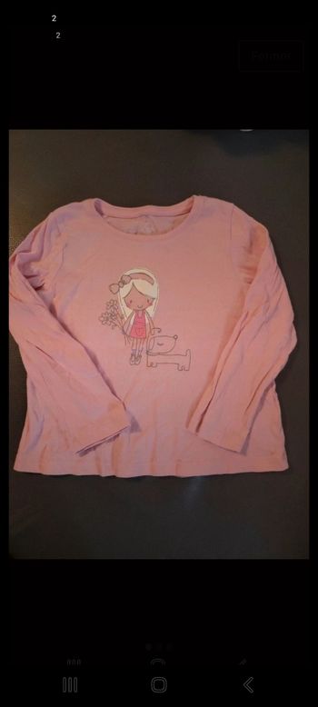 Tee-shirt manche longue fille 3/4 ans