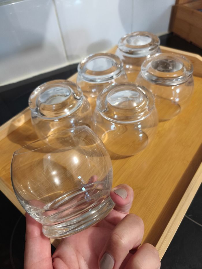 Lot 6 verres à bascule