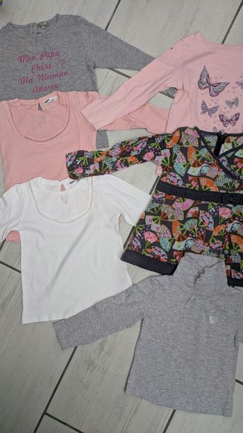 Lot t-shirt manches longues 3 ans