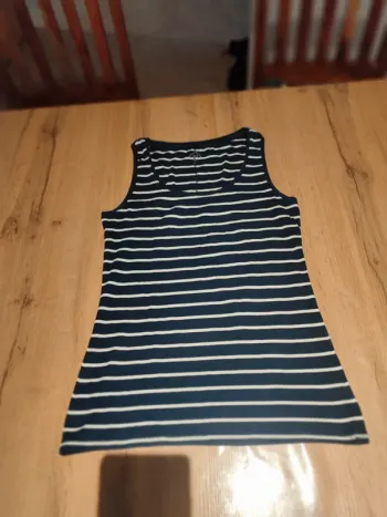 Débardeur Tex Bleu, Taille M - Rayures Classiques Marinières !