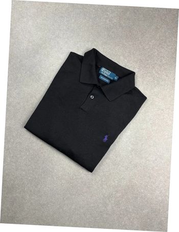 Pull sweat Ralph Lauren avec bouton noir logo violet en laine