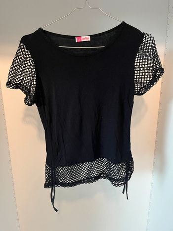 Teeshirt noir ajouré