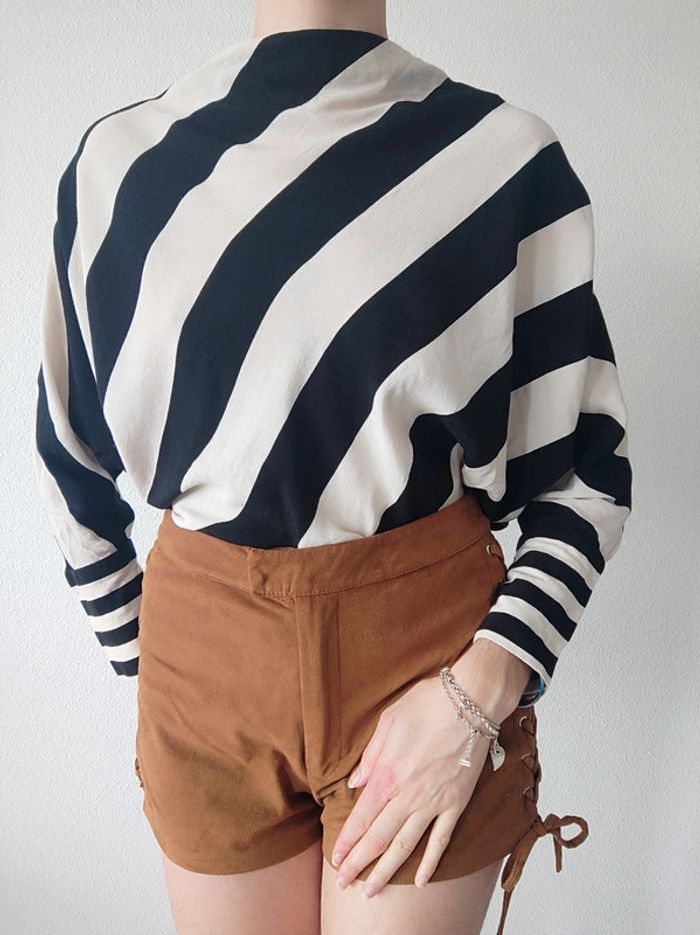 Blouse ample rayé noir blanc / Primark - 34/XS à 38/M - photo numéro 4