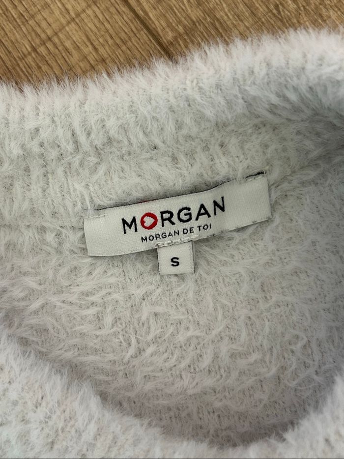 Pull blanc tout doux à manches longues Morgan taille S comme neuf - photo numéro 10