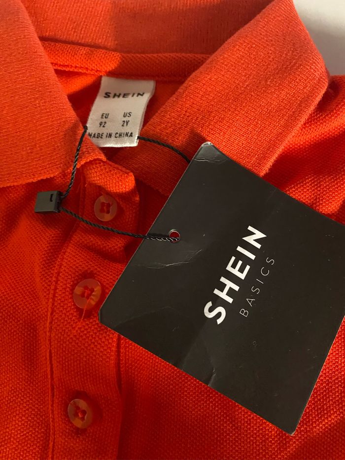 Petite Robes polo rouges shein taille 92 - photo numéro 3