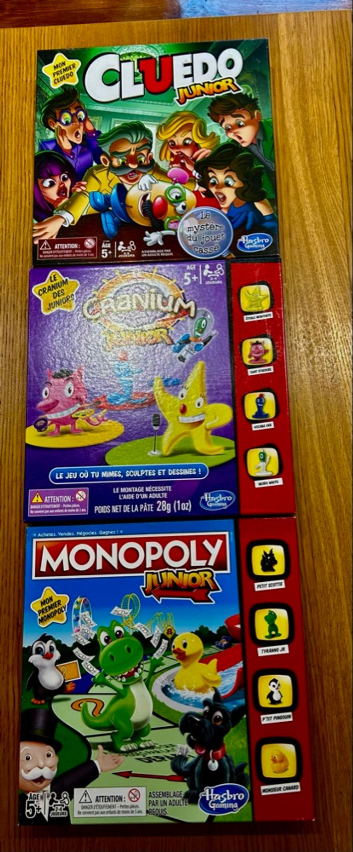 Monopoly junior cranium cluedo