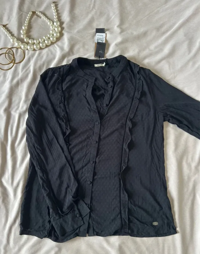 Blouse chemise ddp noir neuf avec étiquette