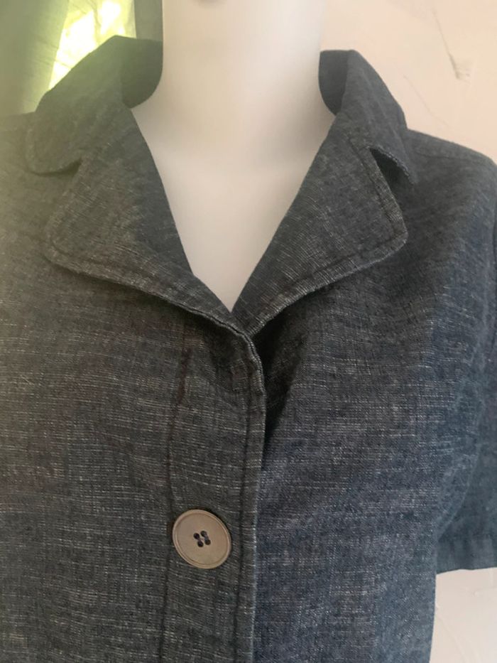 Veste Blanche porte en Jean manches courtes taille 44 - photo numéro 6