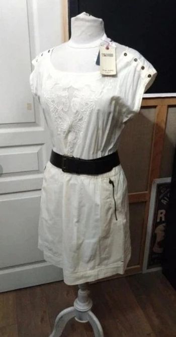 Robe été crème écu rétro vintage Hilfiger denim t 38 neuve