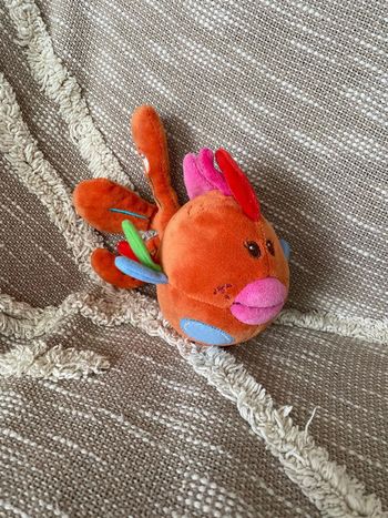 Peluche doudou 20cm Lilliputiens poisson orange rouge parfait état