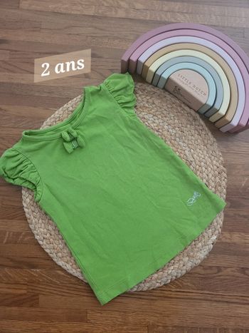 🌸Tee-shirt vert fille 2 ans