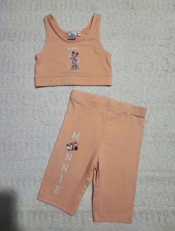 Ensemble cycliste et brassière Minnie Disney taille 6 ans
