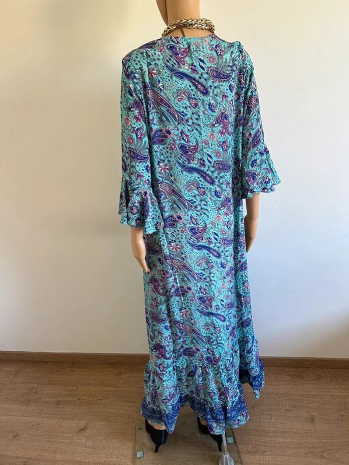 Kimono long imprimé neuf en soie taille unique - photo numéro 8
