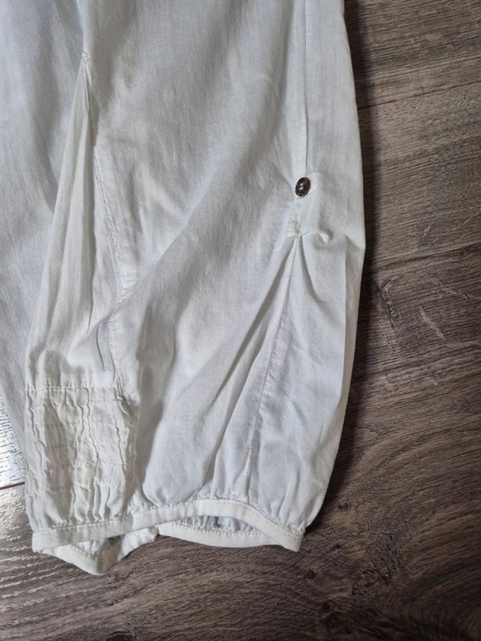 Pantacourt sarouel blanc pour femme T. 40 Cache Cache - photo numéro 6