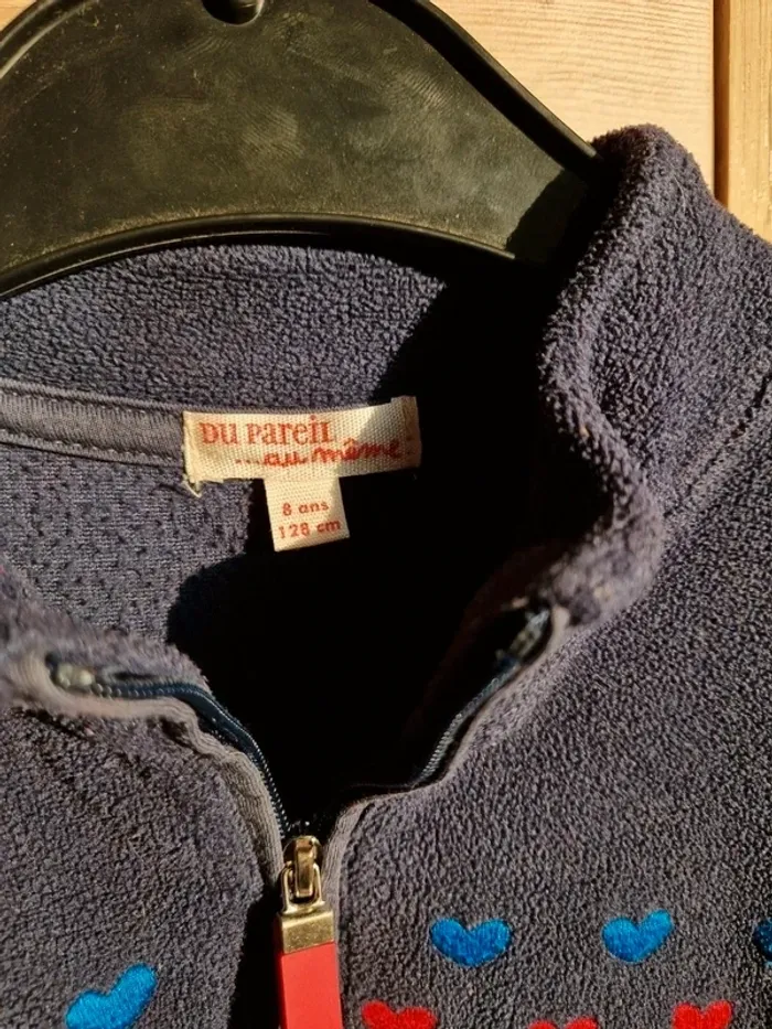 Polaire zippée bleu marine Du pareil au même - photo numéro 5