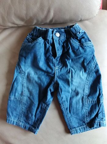 Pantalon Jean doublé taille Elastiquée et bouton