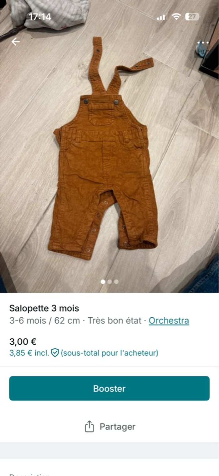 Salopette 3 mois - photo numéro 2