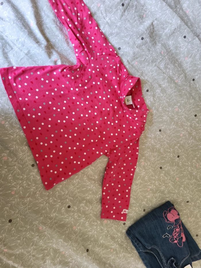 Ensemble salopette T-shirt ML Minnie 18 mois - photo numéro 6