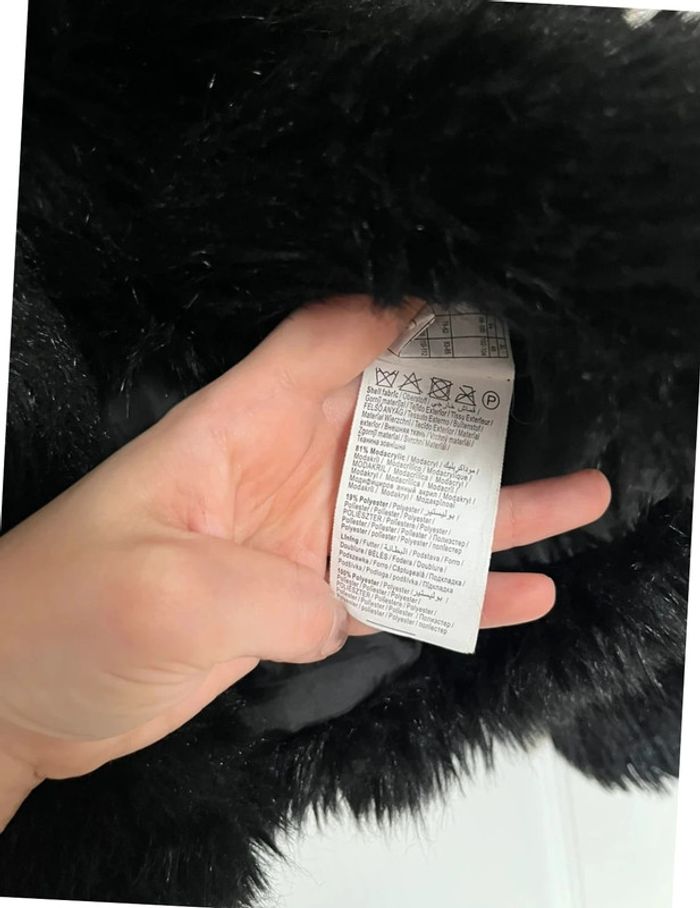 Veste en fausse fourrure noire - Pimkie - XS - photo numéro 8