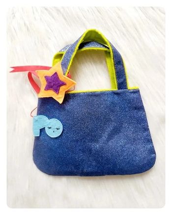 Petit sac à main fille paillettes et feutrine